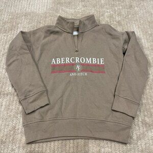 Abercrombie boys tan quarter zip size 7/8